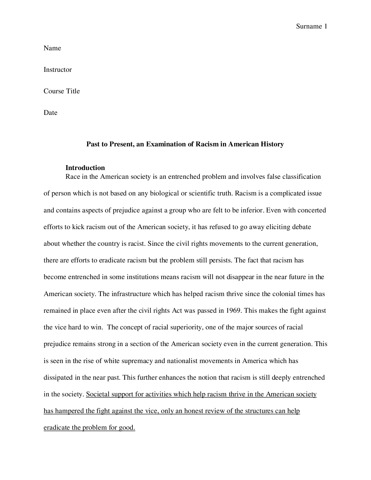 Preview image for Past to Present, an Examination of Racism in American History